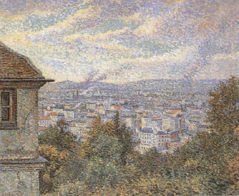 Luce, Maximilien Paris Seen From Montmartre Sweden oil painting art